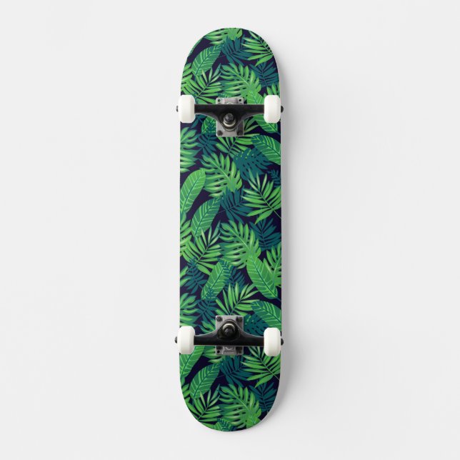 Skate Teste padrão tropical das folhas (Frente)