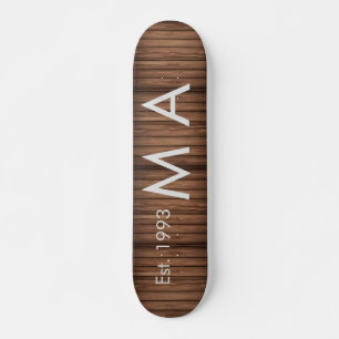 Skate Texto de data de ano do nome de adição de boho rús