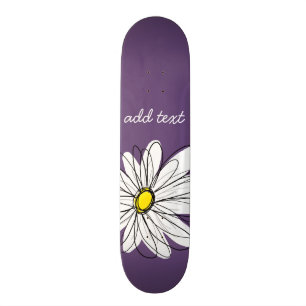 Skate Texto de Script de Margarida Whimsical Roxo e Amar