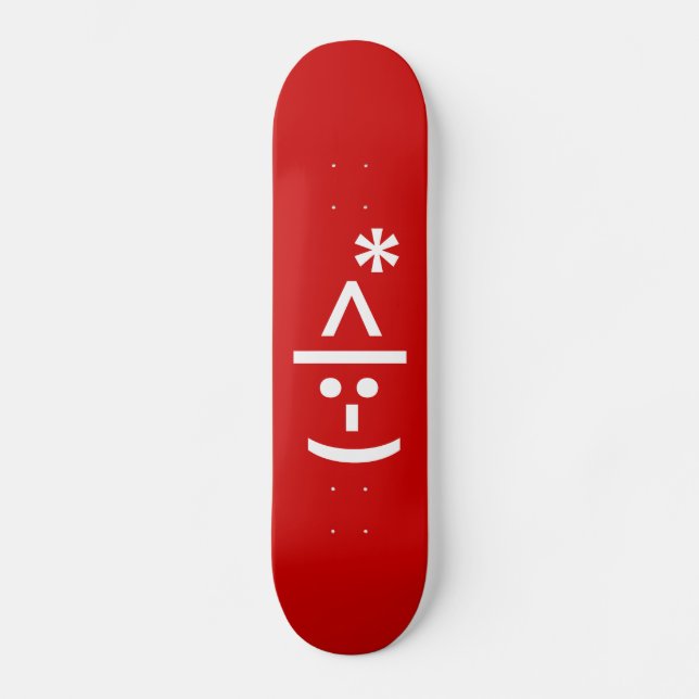Skate Texto do Elf Emoticon Xmas ASCII (Frente)