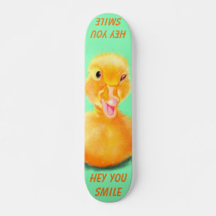 Skate Texto e cores personalizadas de Pato Feliz no Skat