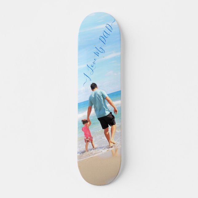 Skate Texto Personalizado De Fotografia Do Seu Próprio D (Frente)