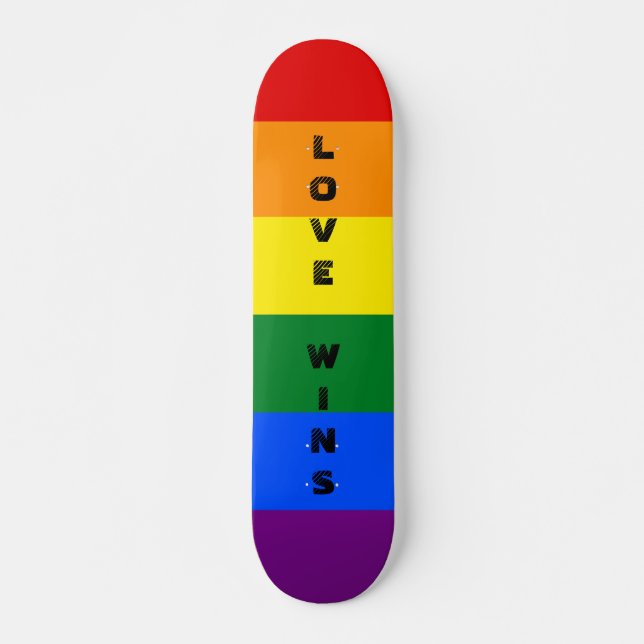Skate Texto Personalizado do Sinalizador Orgulho gay do  (Frente)