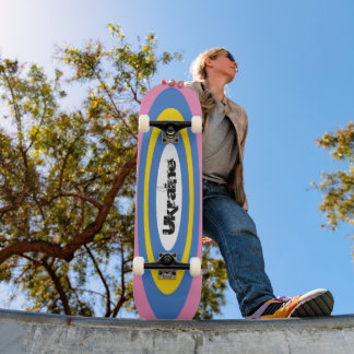 Skate Texto Personalizado Painel Ovais de Surf Ucraniano