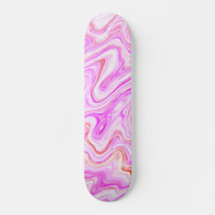 Skate Textura de mármore rosa bebê pintura líquida abstr