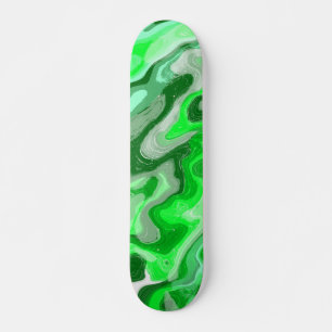 Skate Textura de Mármore Verde Esmeralda Pintura Líquida