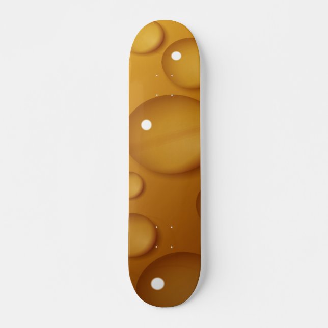 Skate Textura de queda de água laranja (Frente)
