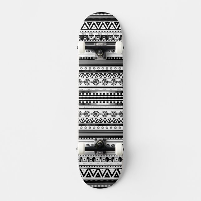Skate textura decorativa asteca PB (Frente)