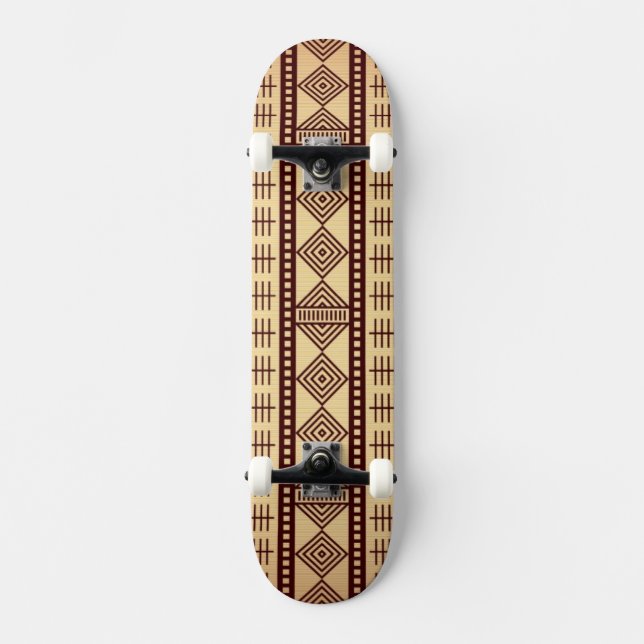 Skate Textura étnica de Brown (Frente)