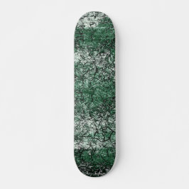 Skate Textura verde de óleo sobre palitos e fiapos