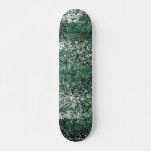 Skate Textura verde de óleo sobre palitos e fiapos