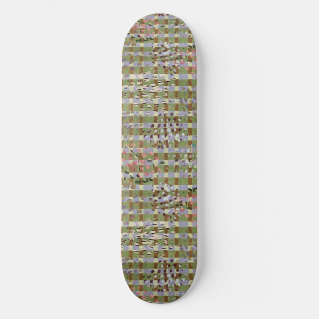 Skate Textured Pointillism Grid Pattern Artwork (Frente)