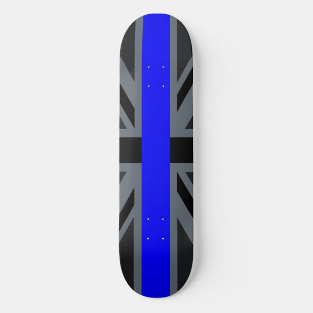 Skate Thin Blue Line Union Jack Decor (Frente)