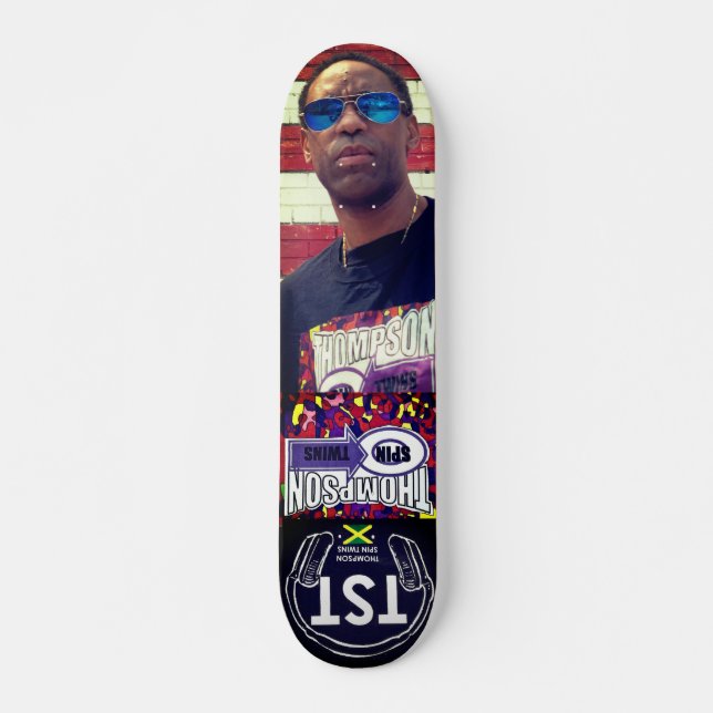 Skate THOMPSON SPIN TWINS DINO Skateboard, 7¾" Deck (Frente)