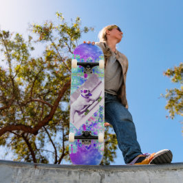Skate Tie dye Bulldog Azul Roxo