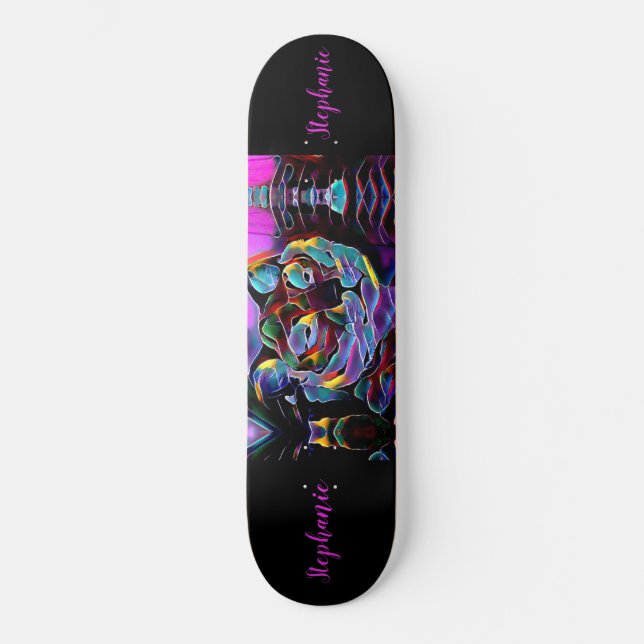 Skate Tiger Abstrato Girls Personalizadas (Frente)