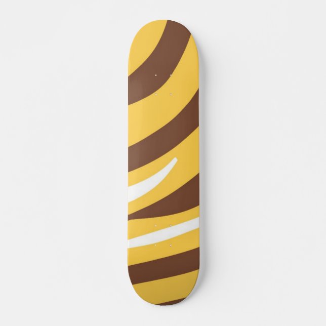 Skate tigre abstrato art (Frente)