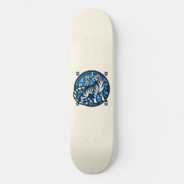 Skate Tigre Azul Asiático Másculo