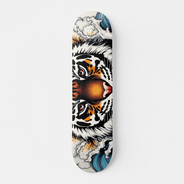 Skate Tigre de esboço de abstrato na água (Frente)
