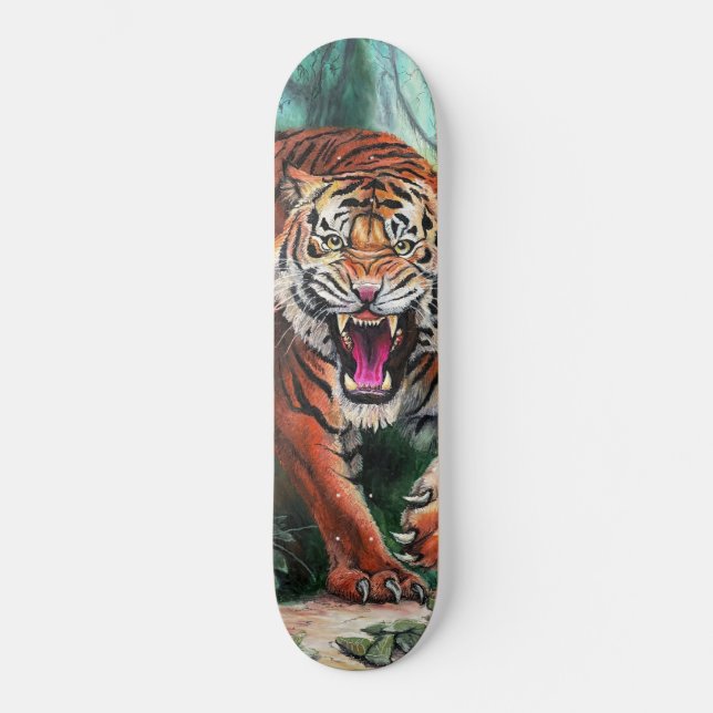 Skate Tigre Irritado na Selva (Frente)
