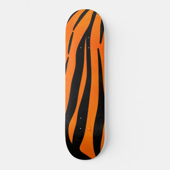 Skate Tigre Preto Laranja Selvagem Espalha Impressão Ani (Frente)