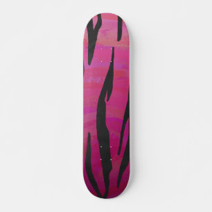 Skate Tigre, rosa quente e Impressão preto
