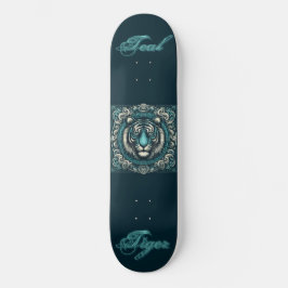 Skate Tigre Teal na Praça Scrolly também