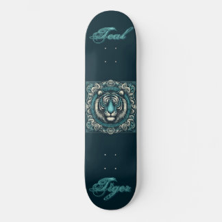 Skate Tigre Teal na Praça Scrolly também