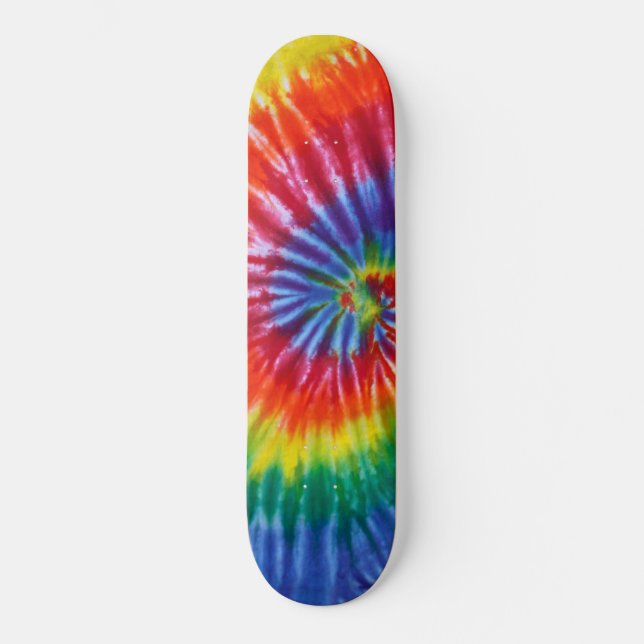 Skate Tinta espiral Tie-Dye - Arco-íris (Frente)