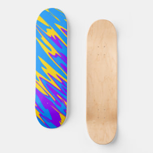 Skate Tinta Spray Amarela Azul Roxa