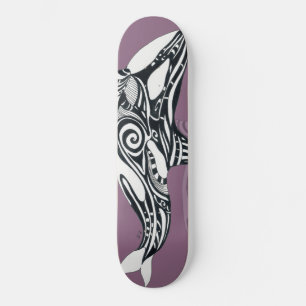 Skate Tinta Tribal de Mauve Roxo-de-Baleia-Assassina Orc