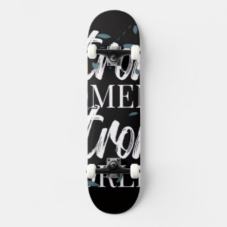 Skate Tipografia Abstrata Negra e Branca em Negrito Pers