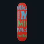 Skate Tipografia das Tendências das Colorâneas Palavras<br><div class="desc">skate de designer em tons de vermelho, azul-nora e verde-claro. O efeito desse design baseado em texto de rua de tendência depende do comprimento do seu nome. Selecione "Clique para personalizar ainda mais" na parte inferior de "Personalizar este modelo" para obter a aparência desejada. Você pode fazer o plano de...</div>