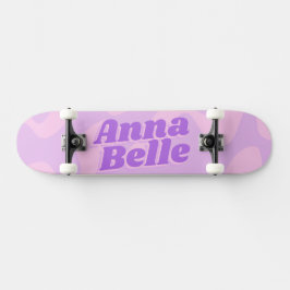 Skate Tipografia Moderna do Groovy Purple Pastel Retro
