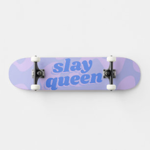 Skate Tipografia Moderna do Groovy Queen Pastel Blue