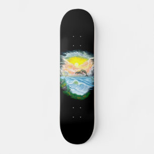 Skate Tocando golfinhos ao sol