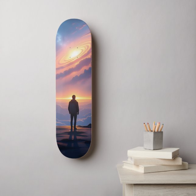Skate Tocando o Infinito no Topo do Mundo (Arte de parede)