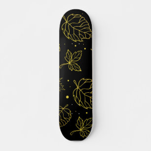 Skate Toque de folhas de Ouro Elegância em preto
