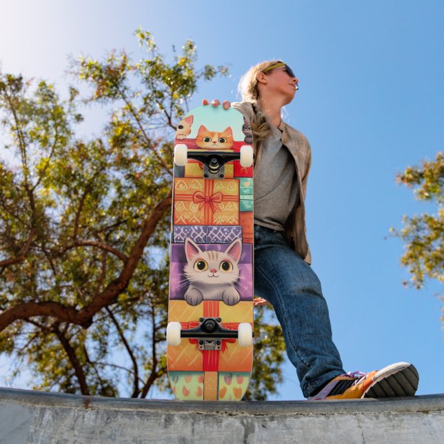 Skate Torre de aniversário do Meow Gift (Ao ar livre 1)