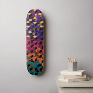Skate Torre de Cubo Isométrico 3D em Negrito - Padrão Ge
