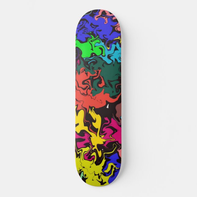 Skate Torres Coloridos abstrato / (Frente)
