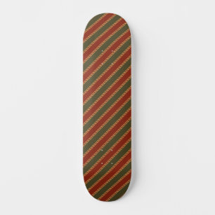 Skate tradicionais listras de Natal coloridas 