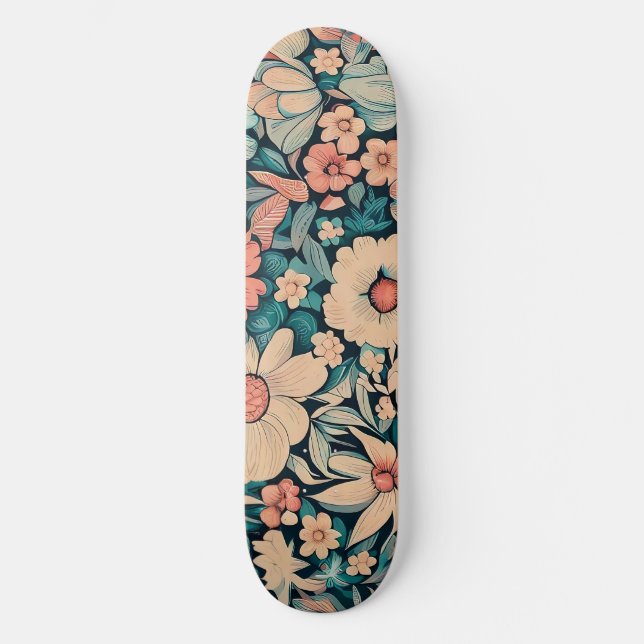Skate Travesseiro Bohemian Flower Case (Frente)