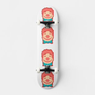 Skate Travesseiro decorativo da face do palhaço em pixéi