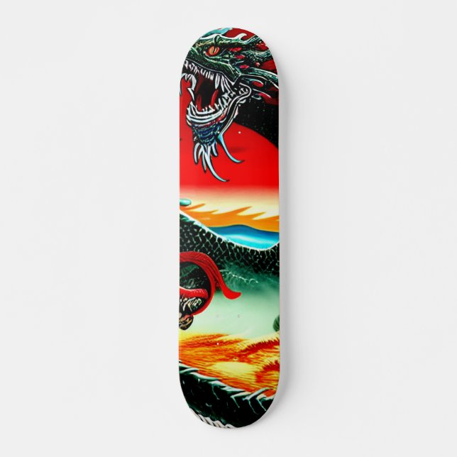 Skate Travesseiro decorativo DRAGON ASIAN (Frente)