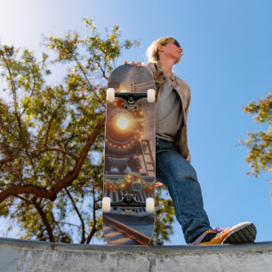 Skate Trem de Natal Vintage Feriado Inverno Nevado