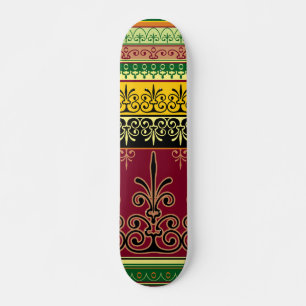 Skate Trendência Abstrato Verde Colorida Retroativa da B