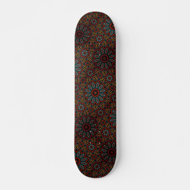Skate Trendy Modern Dot Art Mandala Patterno (Frente)