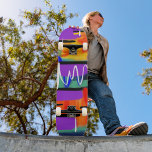 Skate Trendy Na moda Abstrato Colorful Rainbow Trabalho<br><div class="desc">Ande em estilo com o nosso quadro de skate criativo, único e abstrato, colorido, de trabalho de arte. Este conselho vibrante não é apenas para cruzar — é uma canvas para a expressão artística. Elevem a vossa experiência de patinagem com este skate distinto que adiciona uma explosão de criatividade aos...</div>