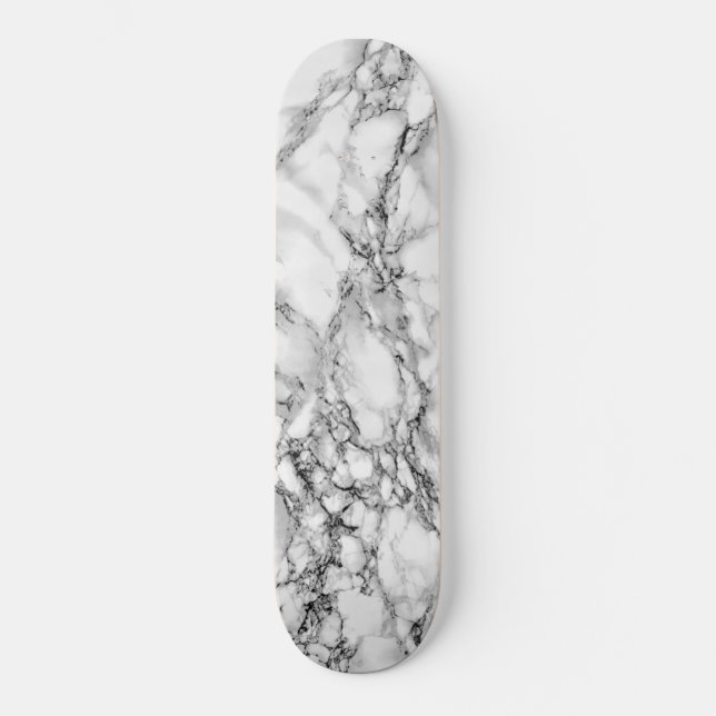 Skate Trendy White Marble Stone - Moderno (Frente)